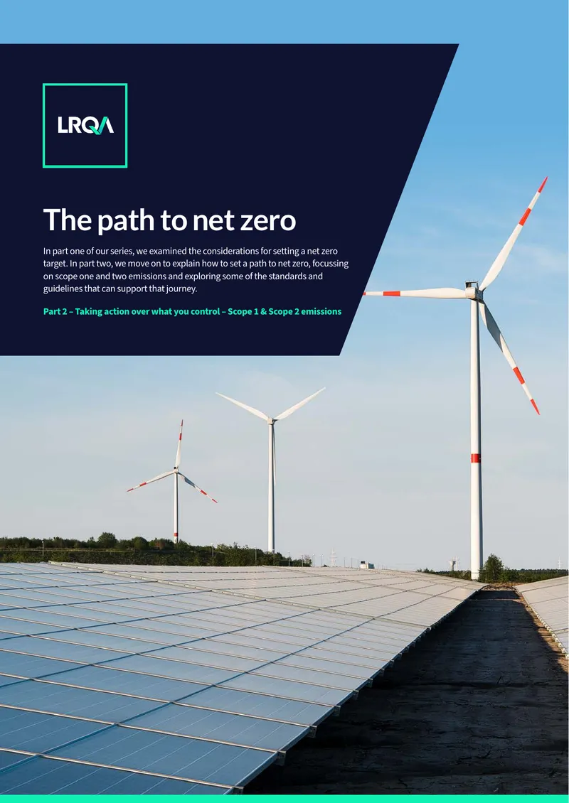 Path to Net Zero: Scope 1 and 2 Emissions Guide