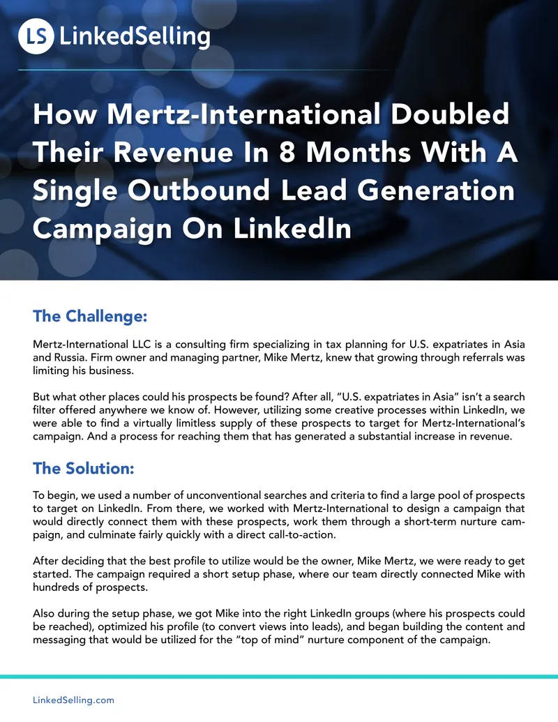 Lead Generation Campaign Success for Mertz-International
