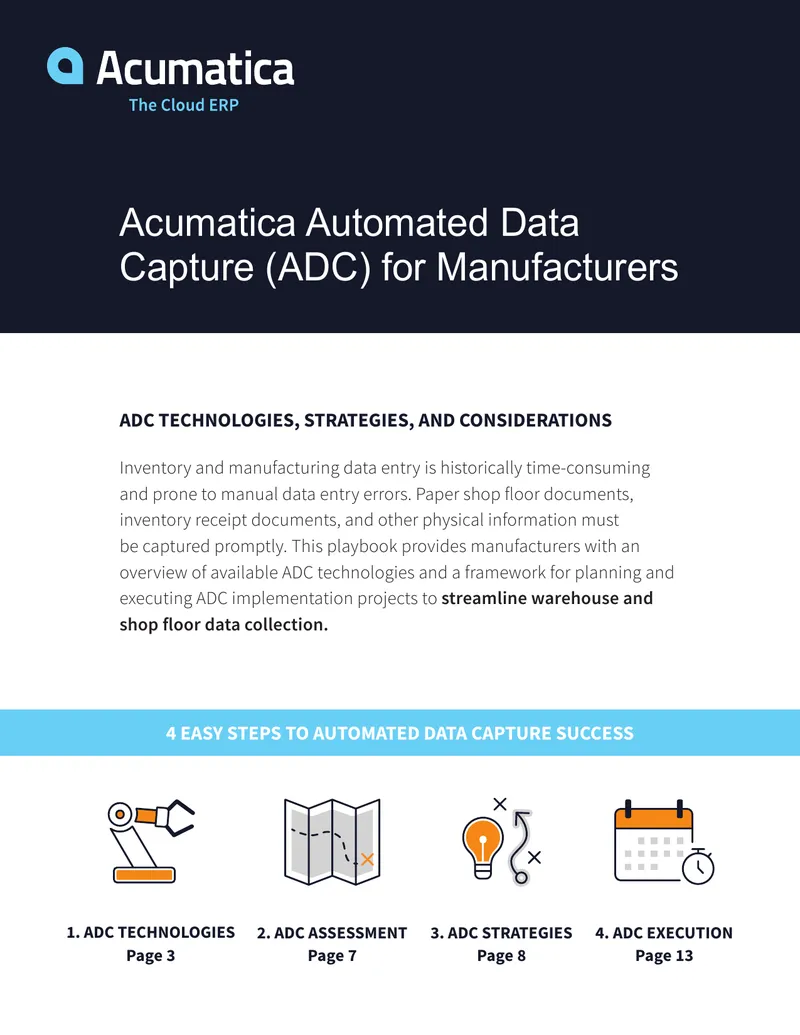 Acumatica Automated Data Capture Guide for Manufacturers