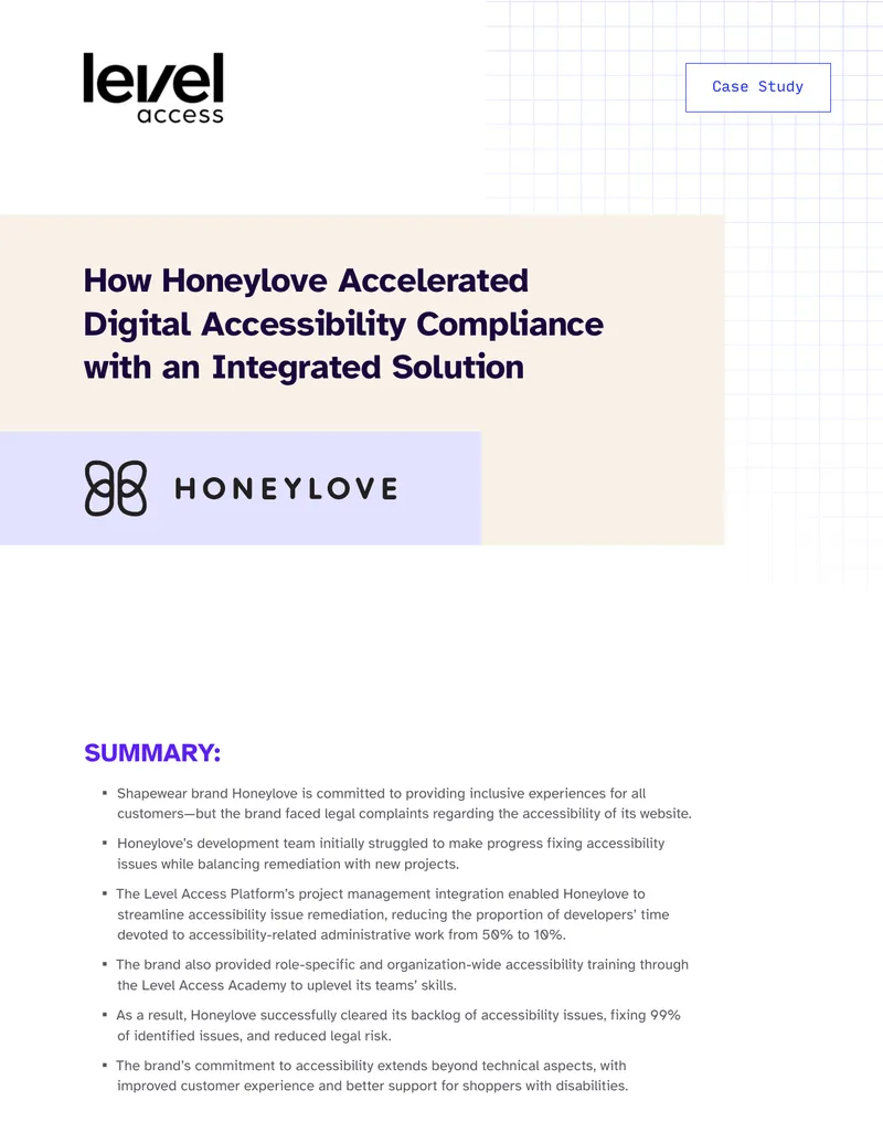 Honeylove Digital Accessibility Compliance Case Study