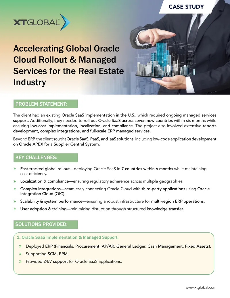 Global Oracle Cloud Rollout for Real Estate