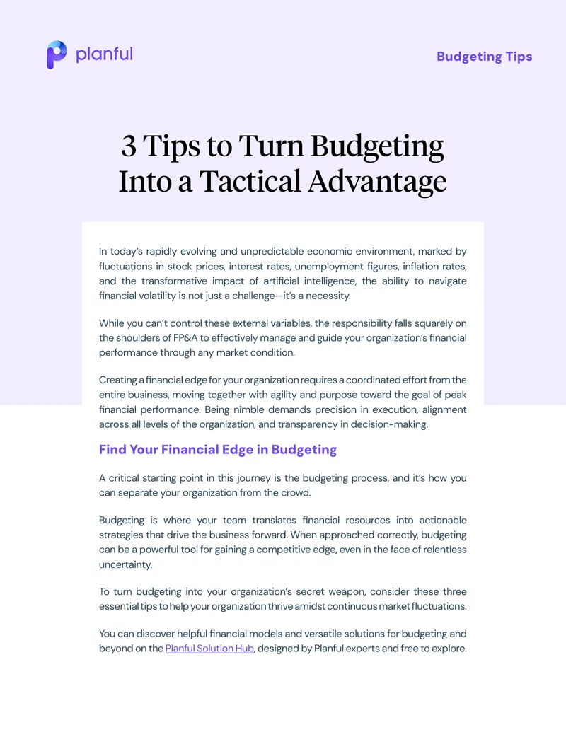 Budgeting Strategies for Financial Performance Improvement