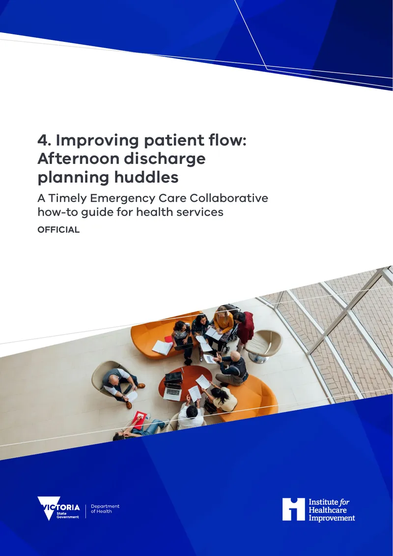 Afternoon Discharge Planning Huddles Guide