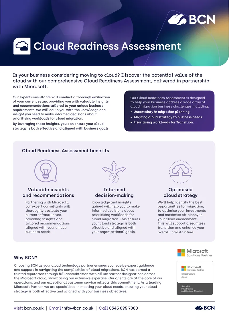 Cloud Readiness Assessment for Business Migration