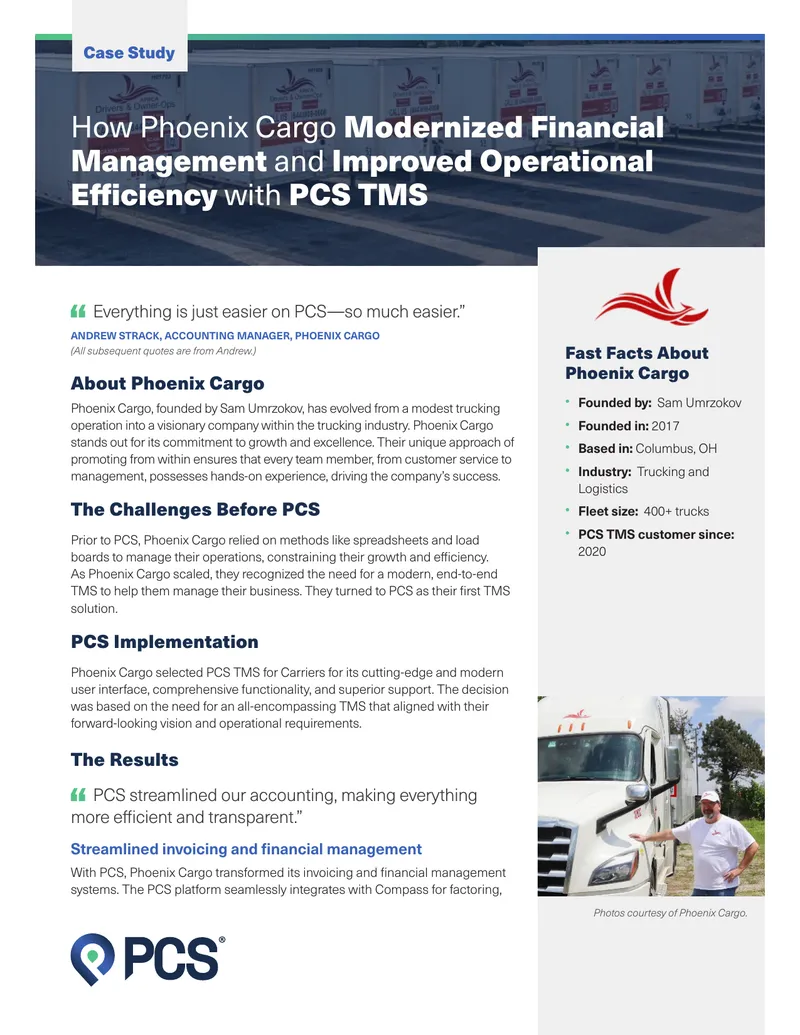 Phoenix Cargo Financial Management Modernization Case Study
