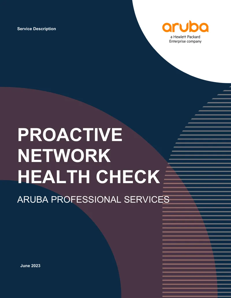 Proactive Network Health Check Service Description