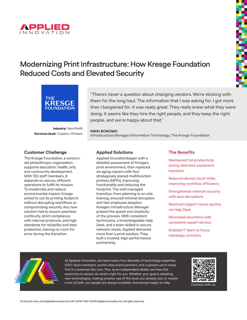 Modernizing Print Infrastructure at Kresge Foundation