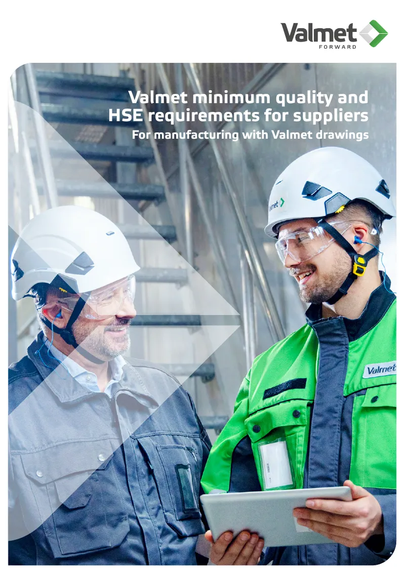 Valmet Quality and HSE Requirements for Suppliers
