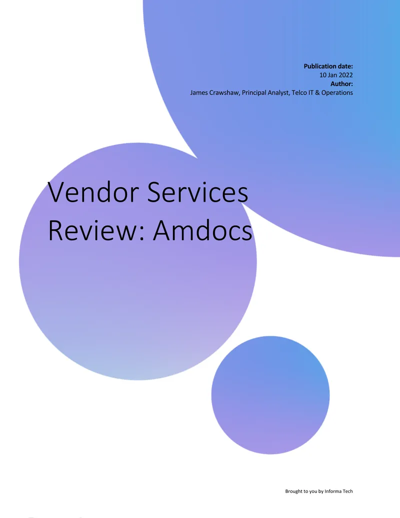Vendor Services Review of Amdocs