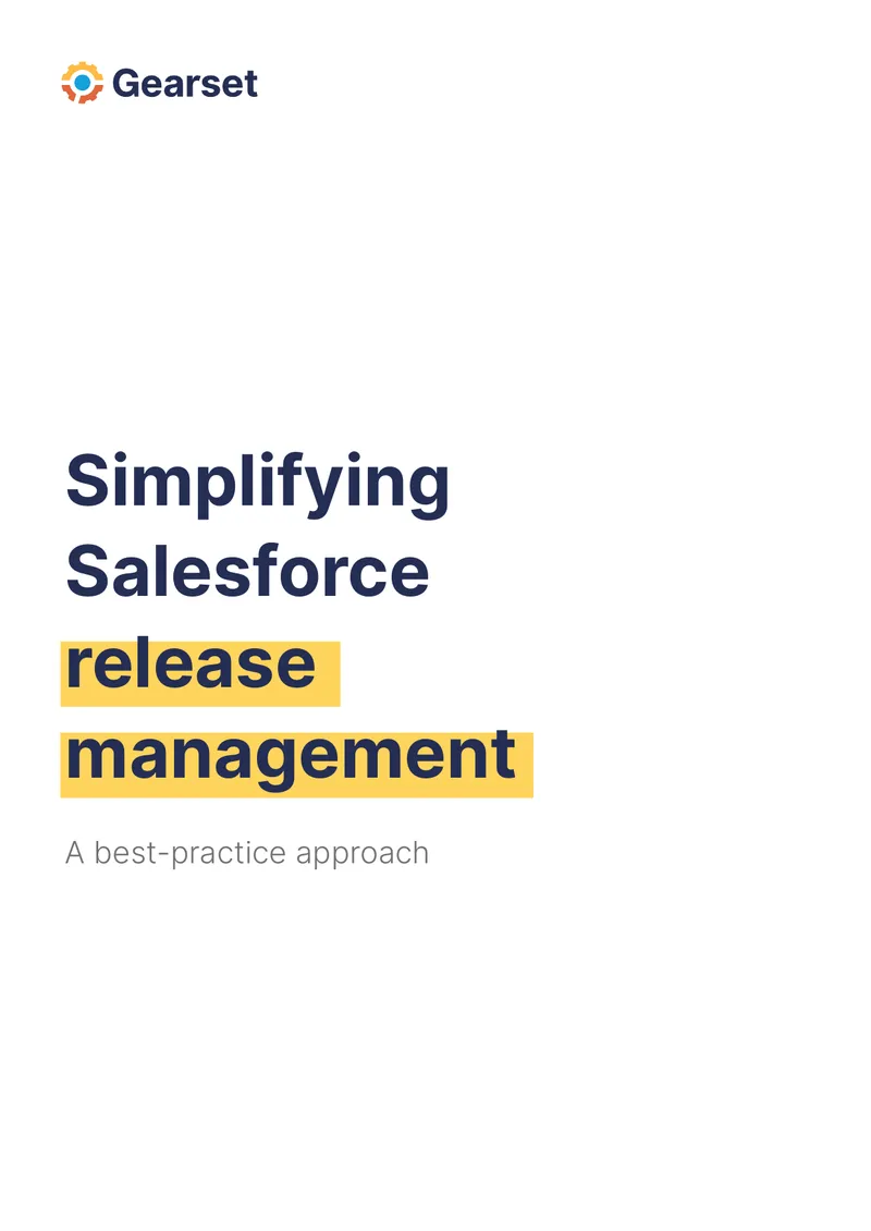 Best-Practice Release Management Framework for Salesforce