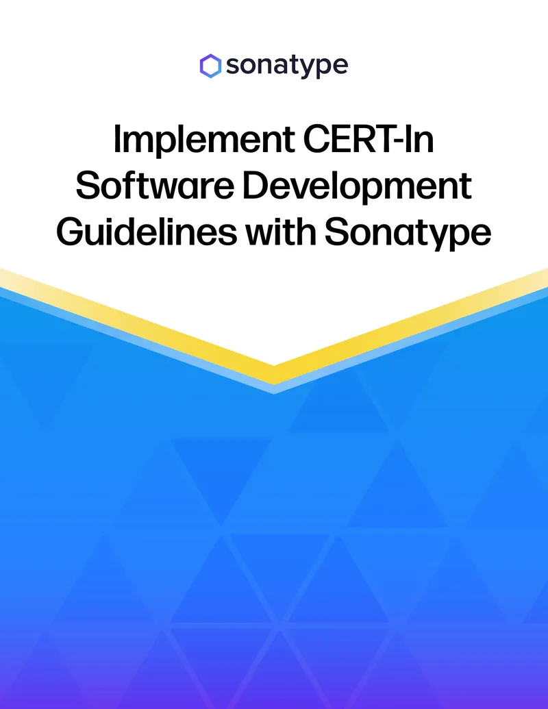 Implementing CERT-In Software Development Guidelines with Sonatype
