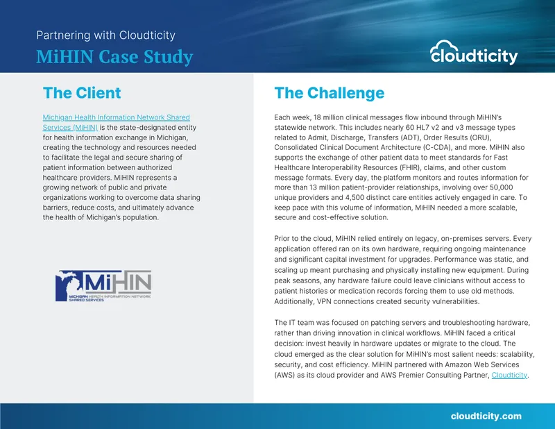 MiHIN Cloud Migration Case Study