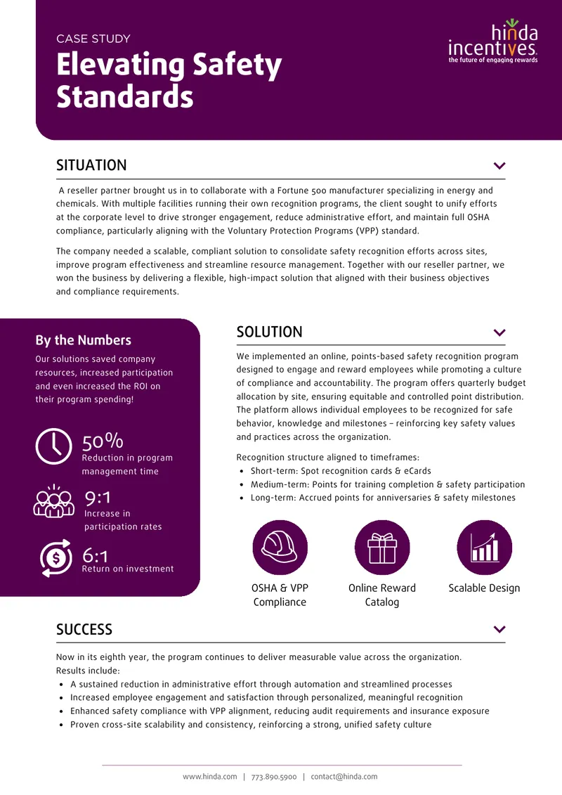 Online Safety Recognition Program Implementation Case Study