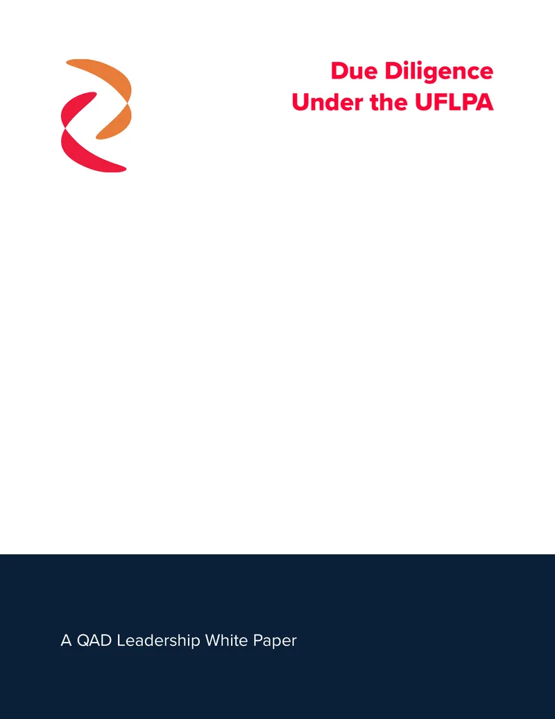 Due Diligence Under the UFLPA