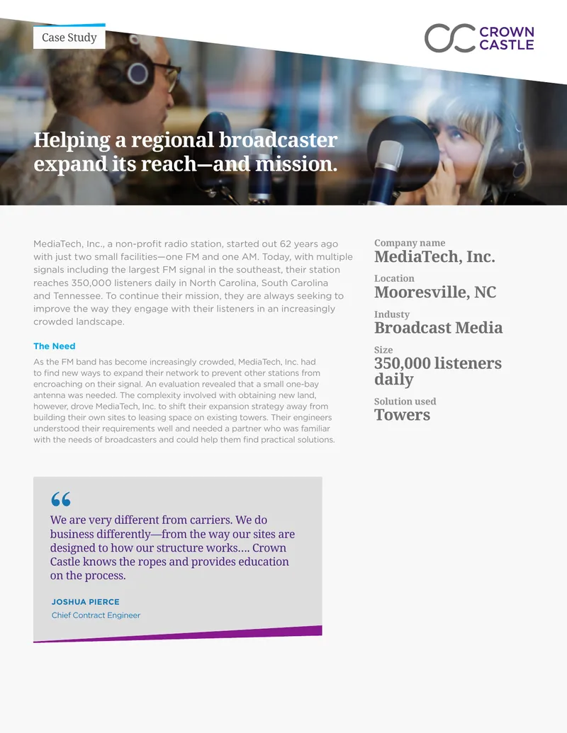 MediaTech Inc. Broadcast Signal Expansion Case Study
