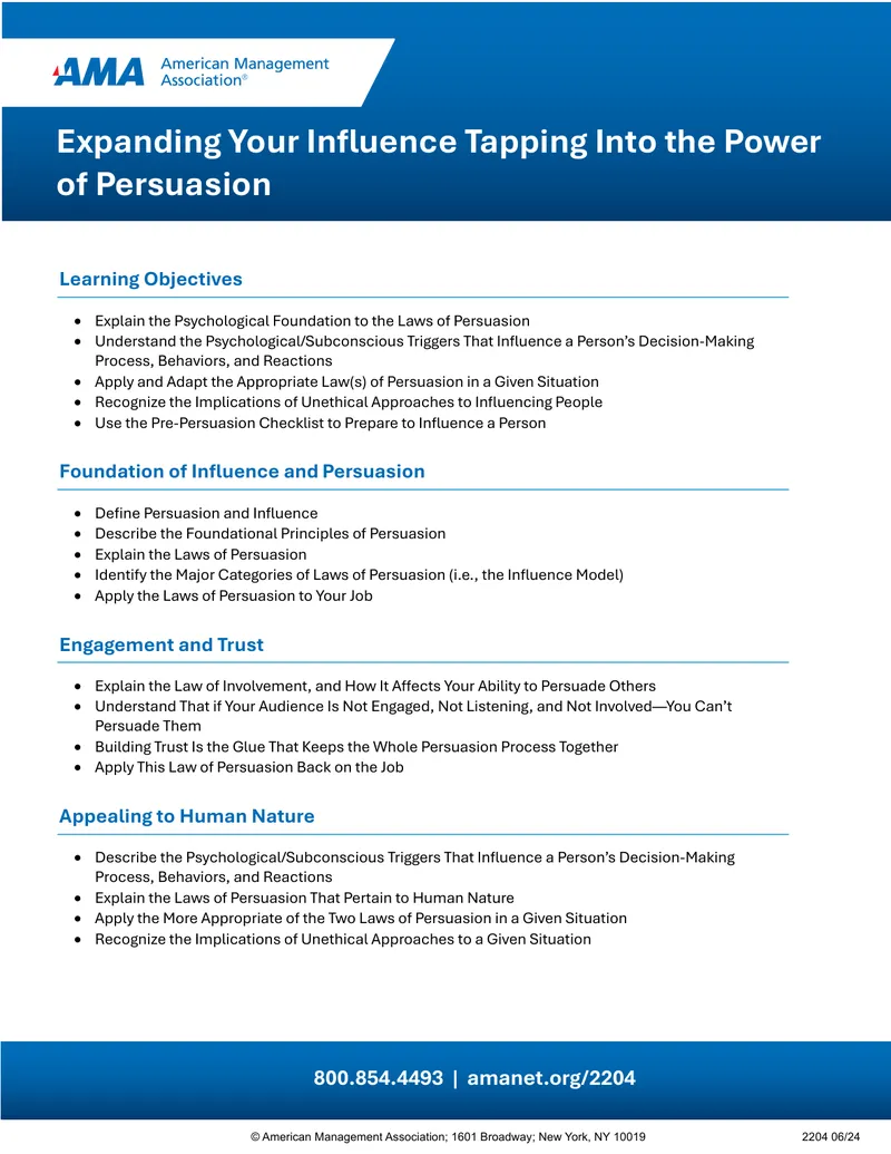 Application of Persuasion Laws in Business