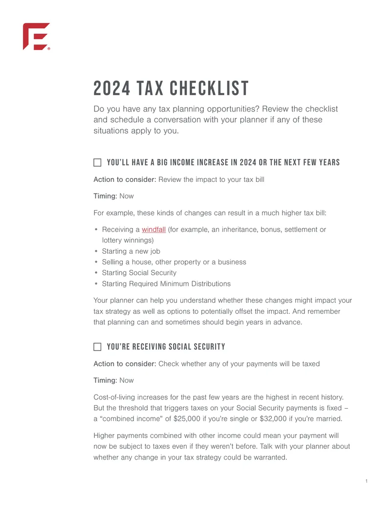 2024 Tax Planning Considerations and Strategies