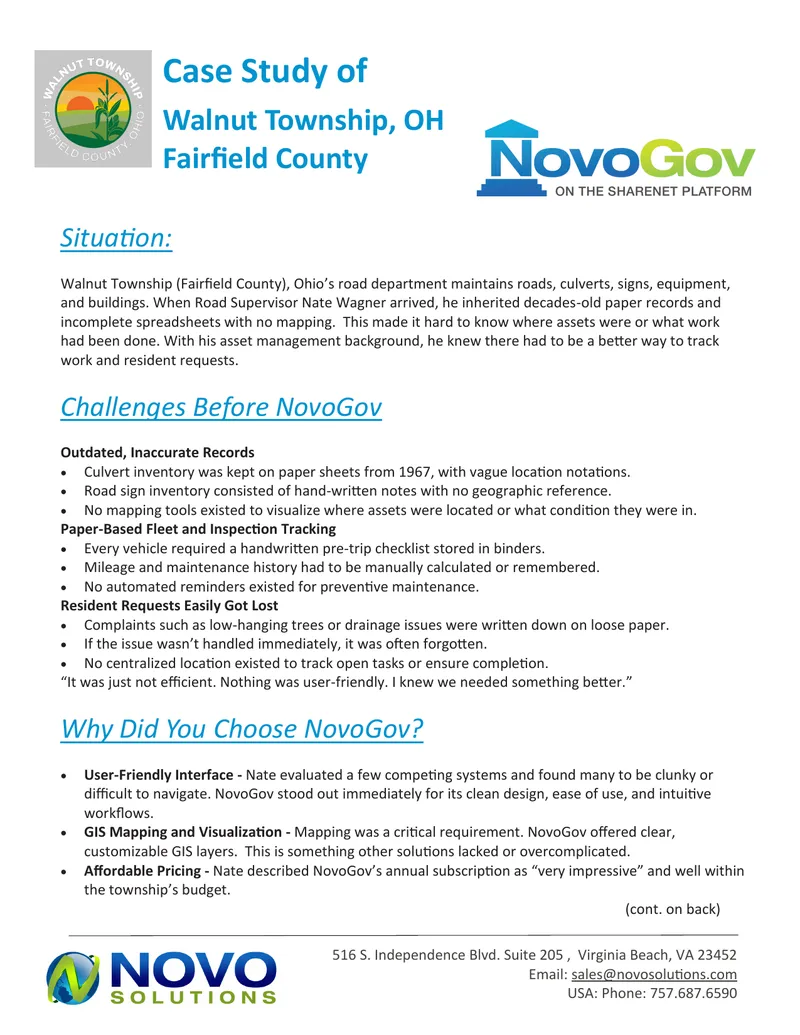 Case Study of Walnut Township Asset Management