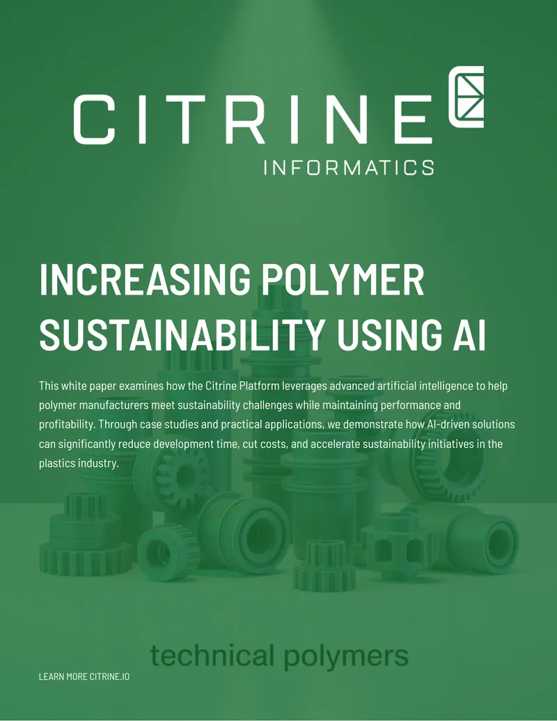 Increasing Polymer Sustainability Using AI