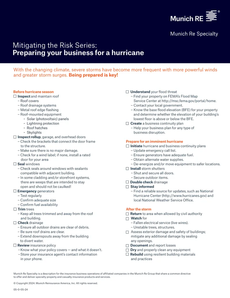 Preparing Your Business for a Hurricane
