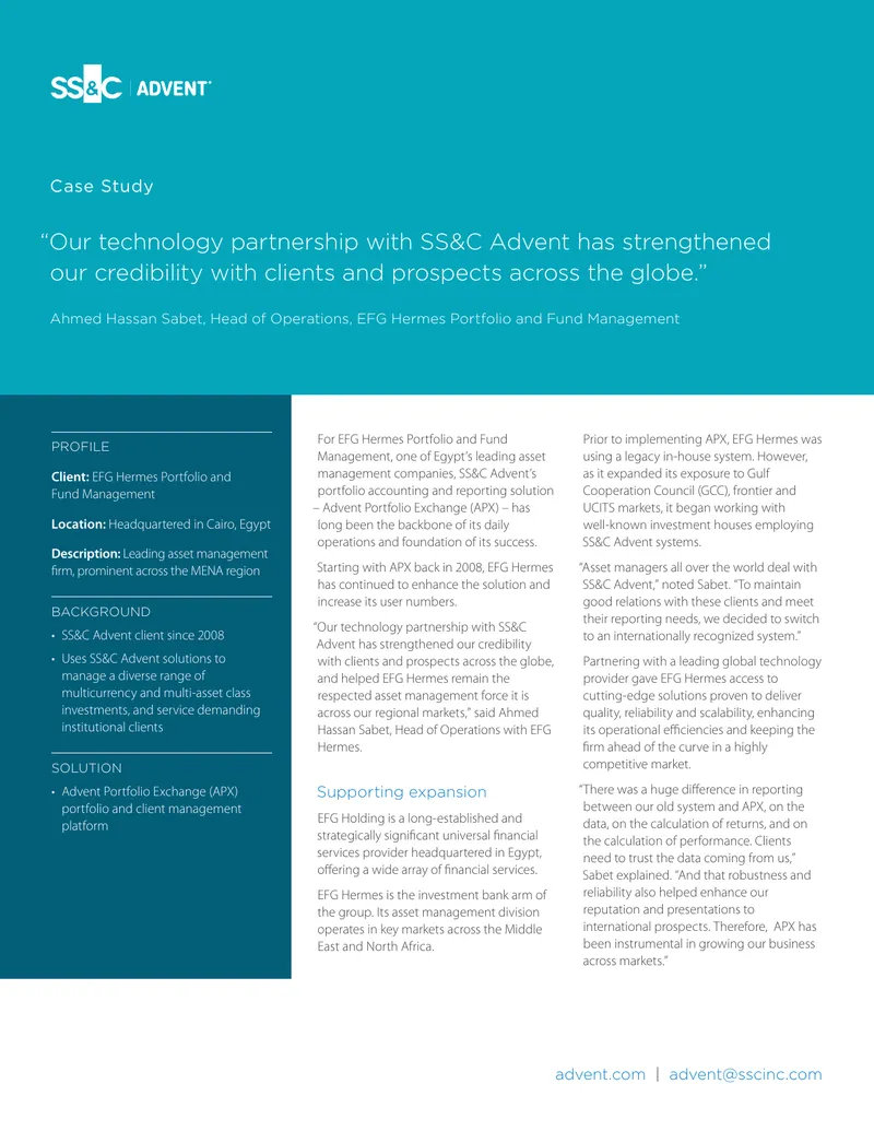 EFG Hermes Portfolio Management Case Study