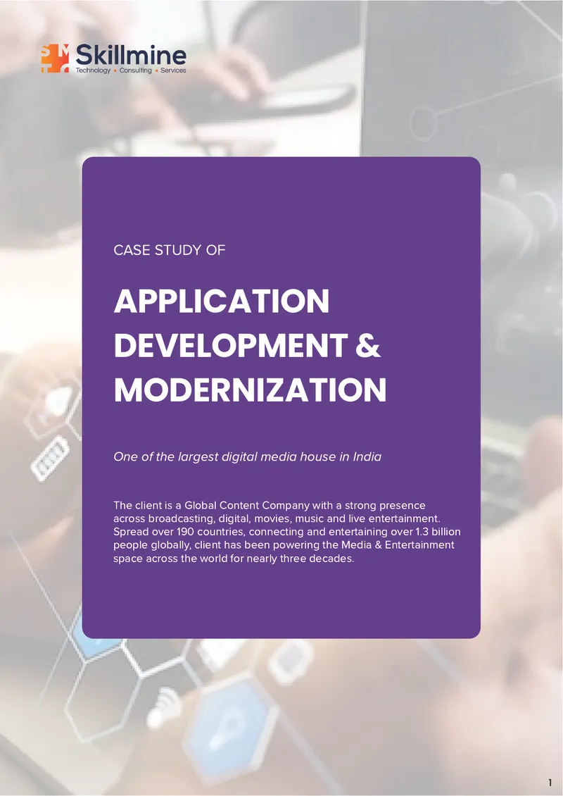 Application Development and Modernization Case Study