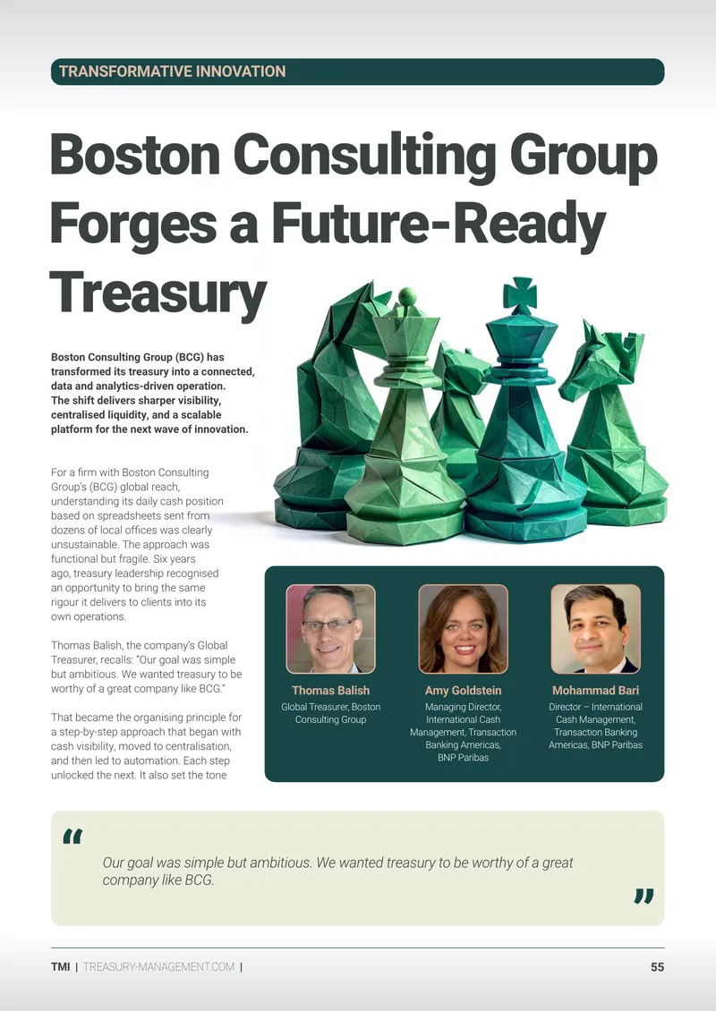 Boston Consulting Group Treasury Transformation Case Study