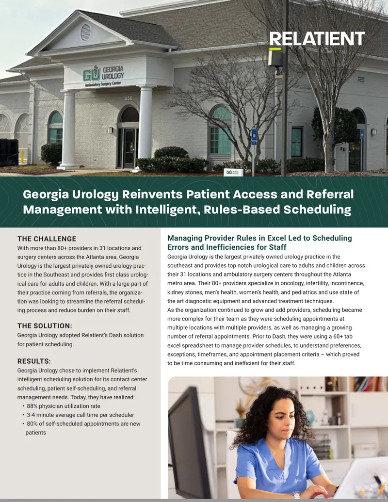 Georgia Urology Patient Scheduling Optimization Case Study
