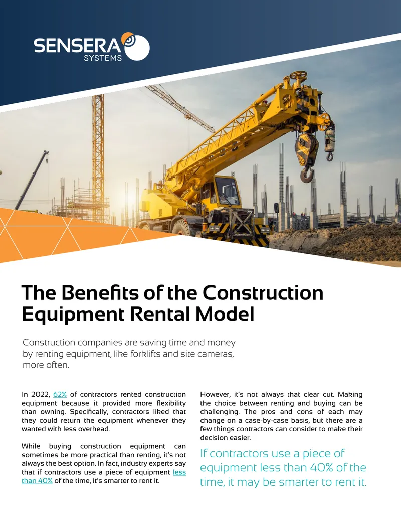 Benefits of the Construction Equipment Rental Model