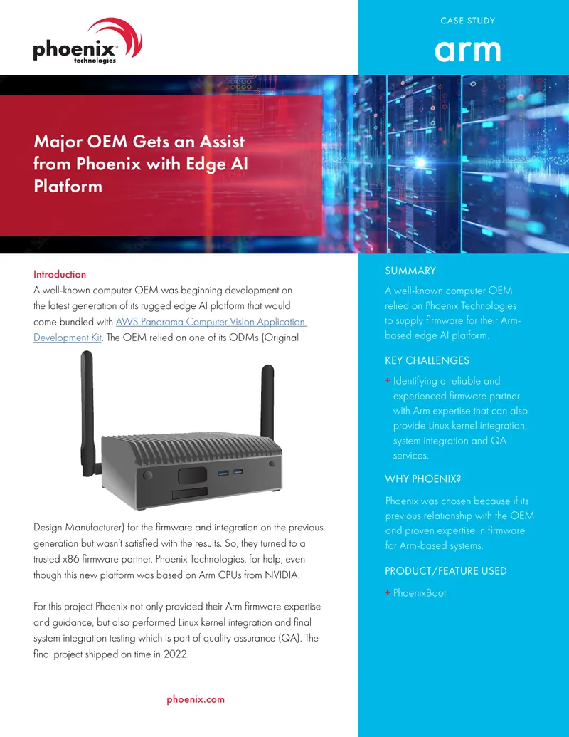 OEM Collaboration with Phoenix for Edge AI Platform