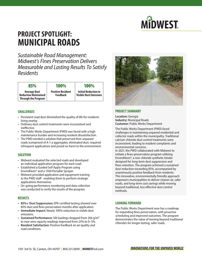 Sustainable Road Management Project Spotlight