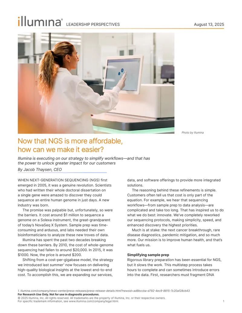 Next-Generation Sequencing Workflow Simplification