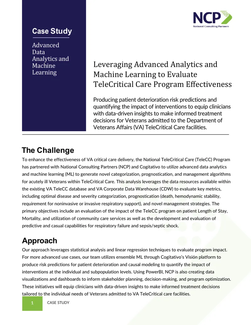 Evaluating TeleCritical Care Program Effectiveness