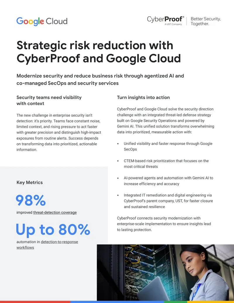 Strategic Risk Reduction with CyberProof and Google Cloud