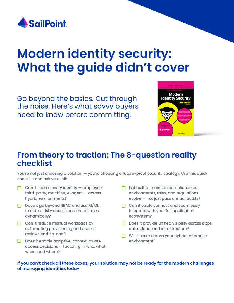 Modern Identity Security Considerations and Checklist