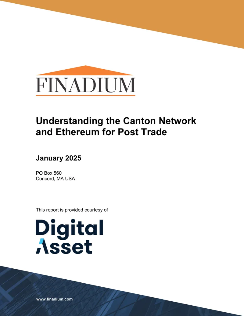 Understanding the Canton Network and Ethereum for Post Trade