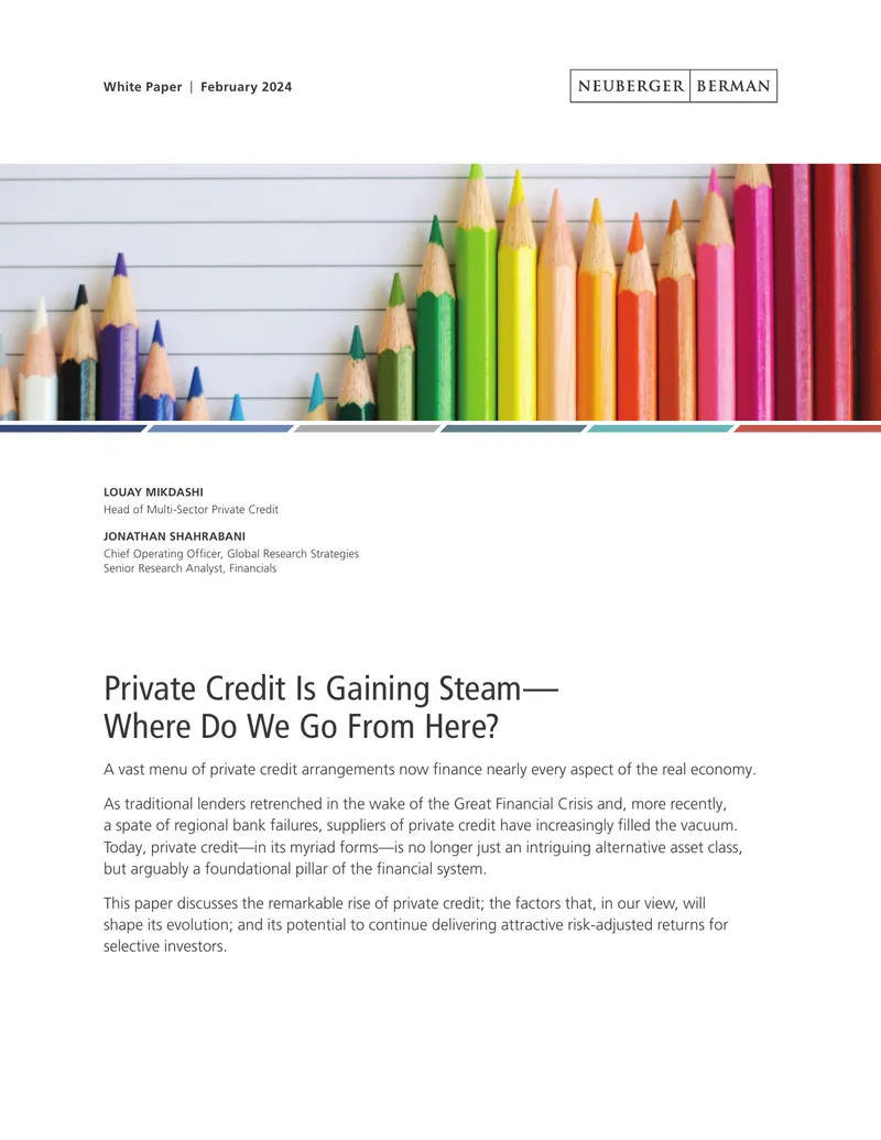 Growth and Evolution of Private Credit Markets