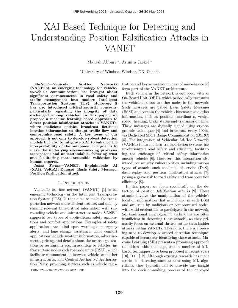 XAI Integrated Misbehavior Detection in VANETs