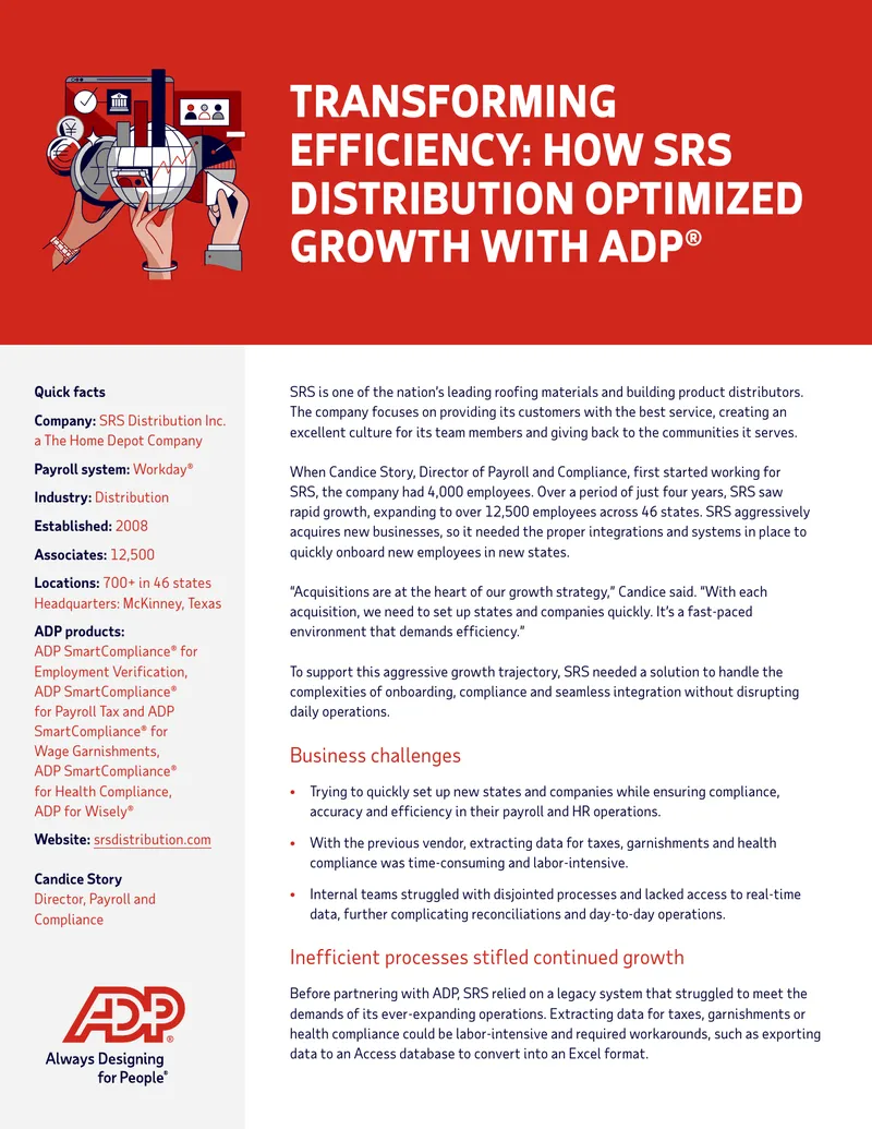 SRS Distribution's Growth Optimization with ADP Solutions