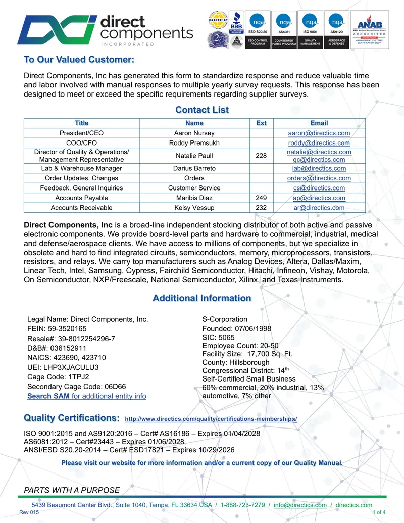 Quality Management System Compliance Assessment