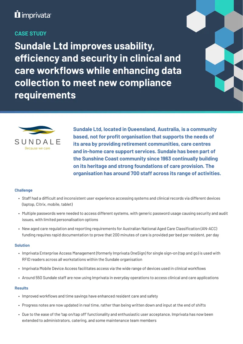 Sundale Ltd Clinical Workflow Improvement Case Study