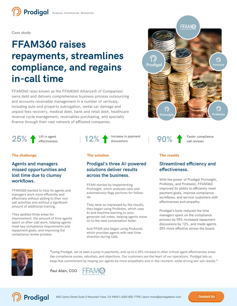 FFAM360 Case Study on AI Solutions Implementation