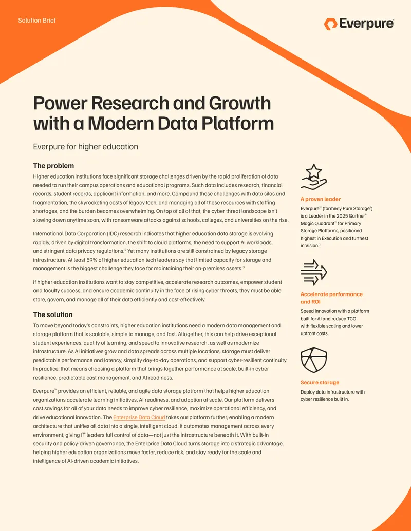Modern Data Management Solutions for Higher Education