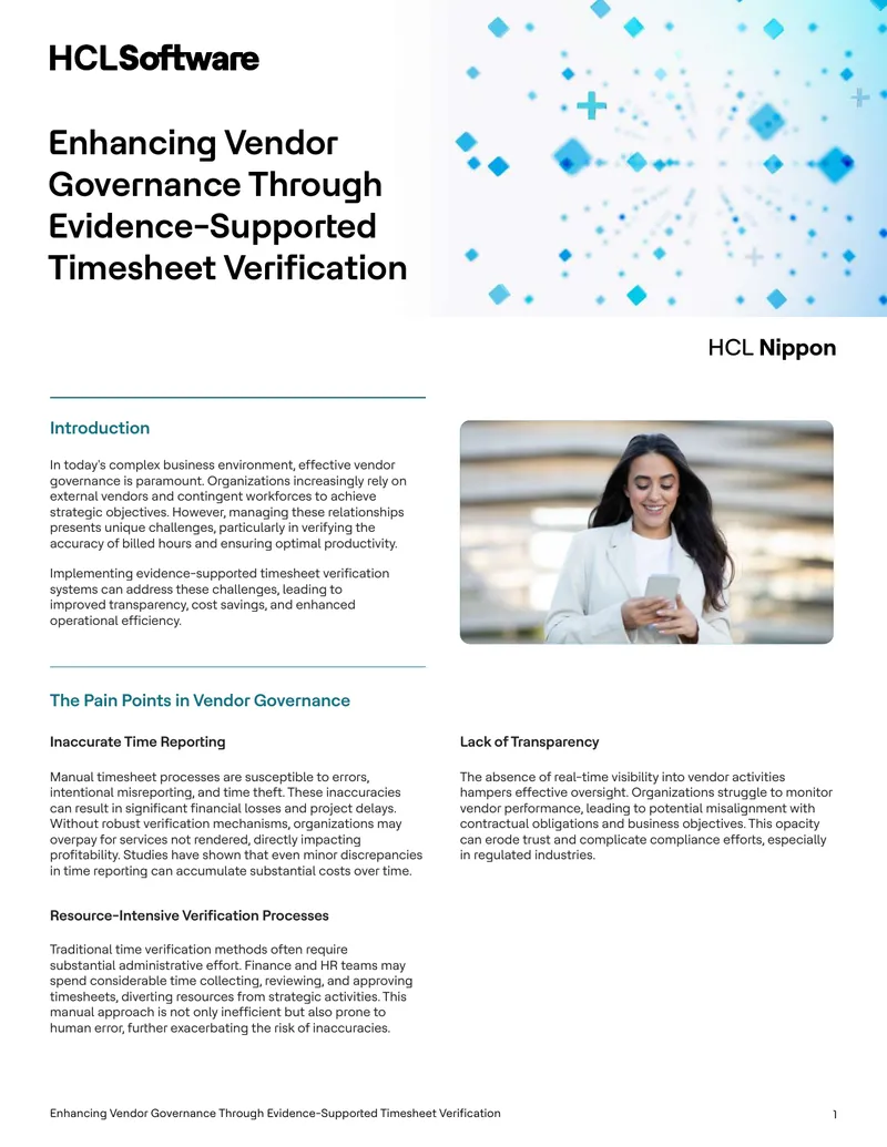 Enhancing Vendor Governance Through Timesheet Verification