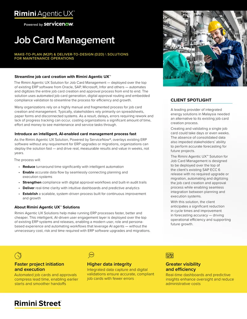 Job Card Management Solutions for Maintenance Operations