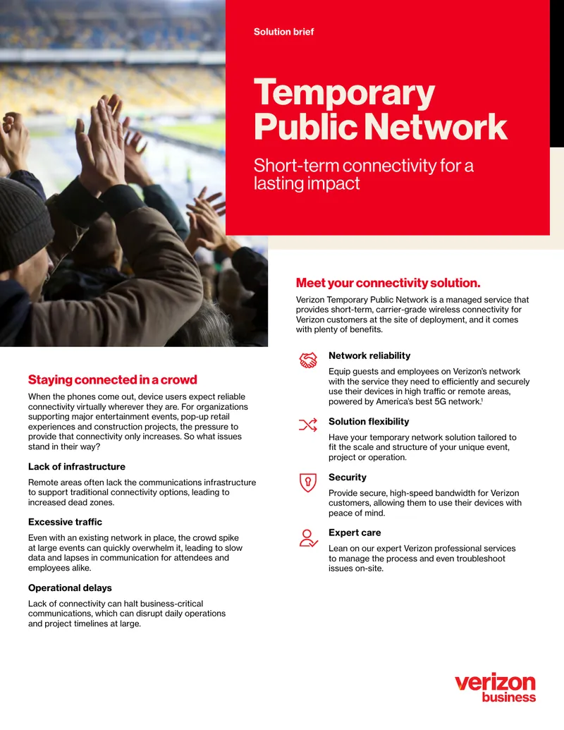 Temporary Public Network Connectivity Solution