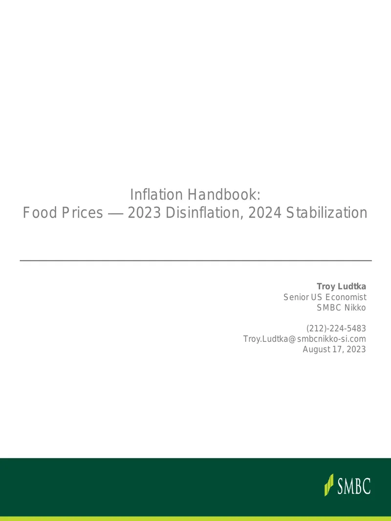 Inflation Handbook on Food Prices for 2023 and 2024