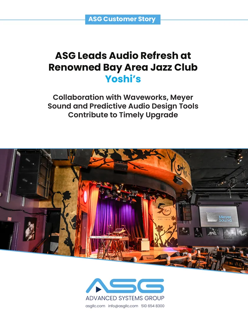 Audio System Upgrade at Yoshi's Jazz Club