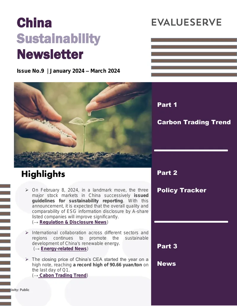 China Sustainability Newsletter January to March 2024