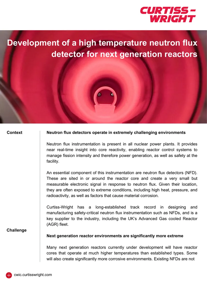 Development of High Temperature Neutron Flux Detectors